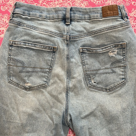 American Eagle High Waisted Mom Jeans - Distressed, Curvy - Picture 7 of 9